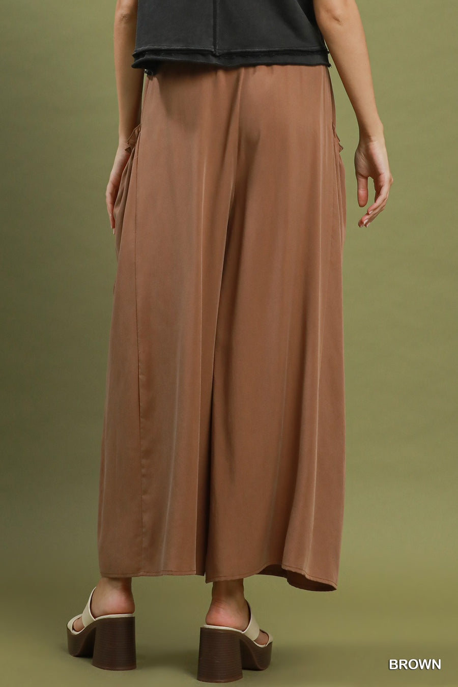 Adan Flowy Wide Leg Pocket Pants