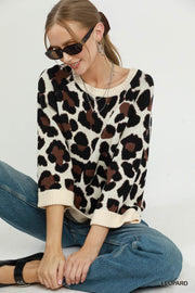 Big Cat Leopard Knit Sweater