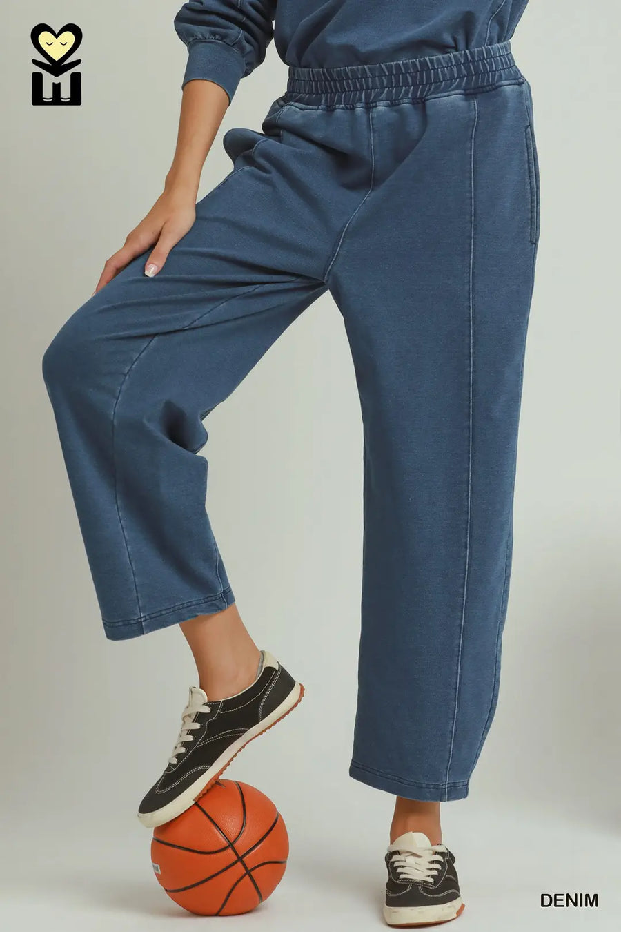 Rollie Denim Knit Barrel Pants