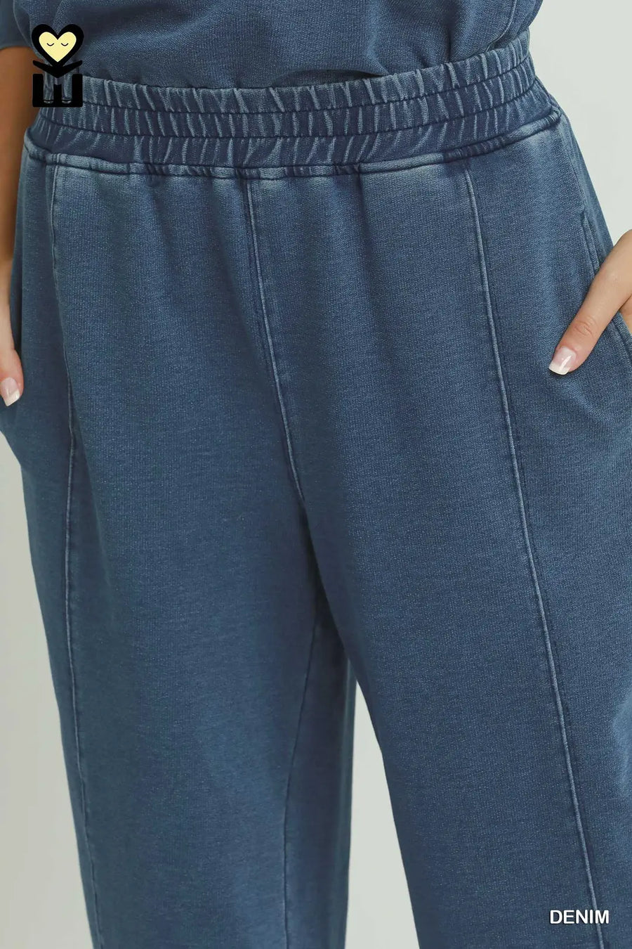 Rollie Denim Knit Barrel Pants
