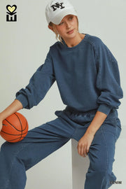 Rollie Denim Knit Barrel Pants