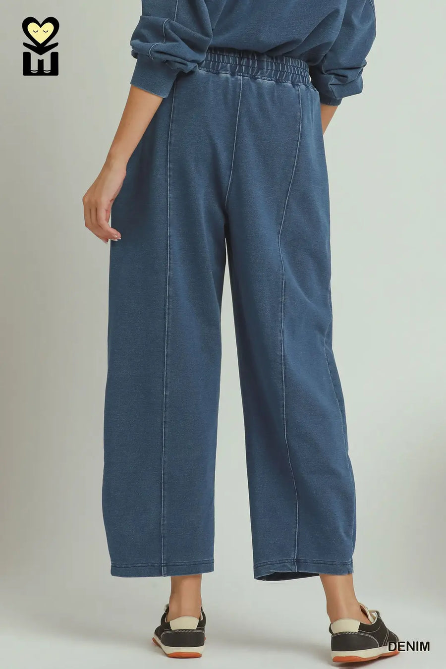 Rollie Denim Knit Barrel Pants