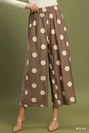 Dot's Cute Wide Leg Cropped Resort Pant