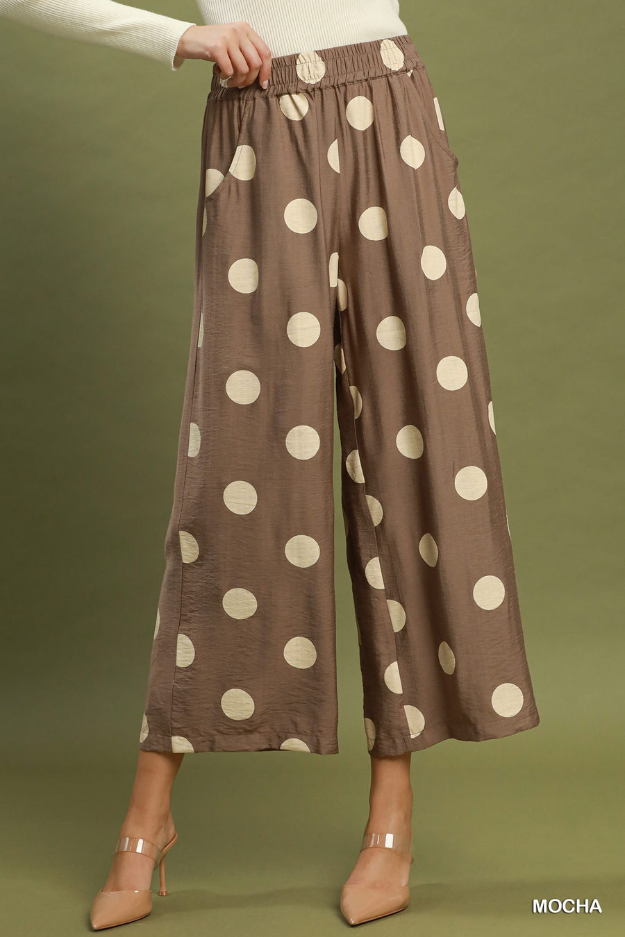 Dot's Cute Wide Leg Cropped Resort Pant