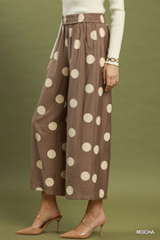 Dot's Cute Wide Leg Cropped Resort Pant