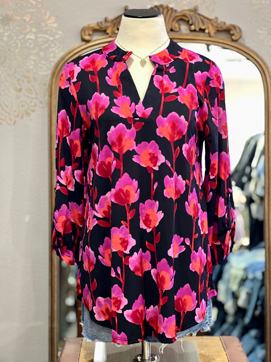 Lizzy 3/4 Sleeve Print Top Fall 2024 Collection