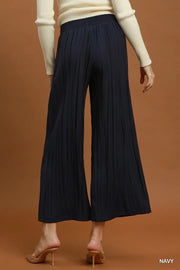 Donna Crinkle Textured Wide Leg Pull-On Pants