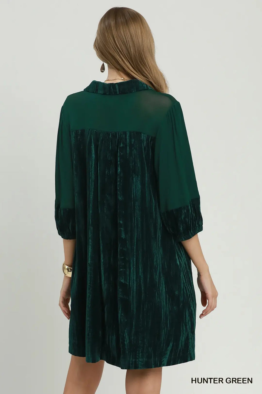 Veila Lace Applique Crushed Velvet Mini Dress