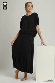 Annya Bamboo Fiber Flare Maxi Skirt