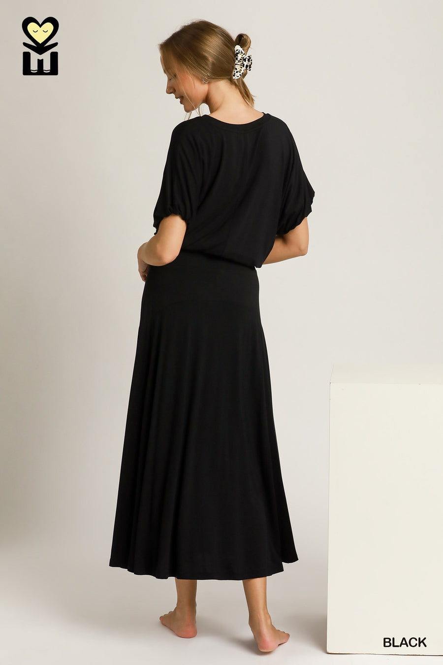 Annya Bamboo Fiber Flare Maxi Skirt
