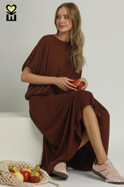 Annya Bamboo Fiber Flare Maxi Skirt
