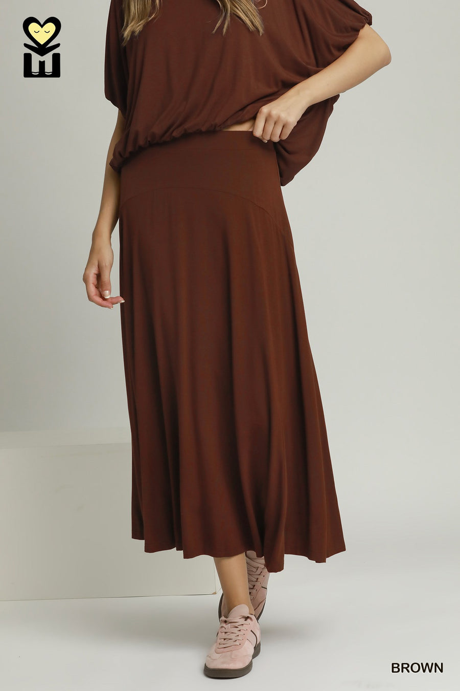 Annya Bamboo Fiber Flare Maxi Skirt