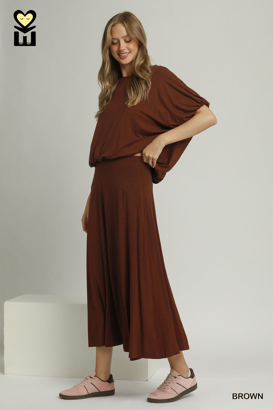 Annya Bamboo Fiber Flare Maxi Skirt
