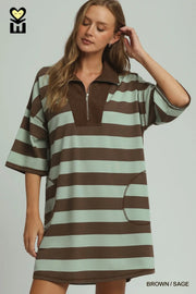 Harbor Lane Rugby Stripe Knit Dress