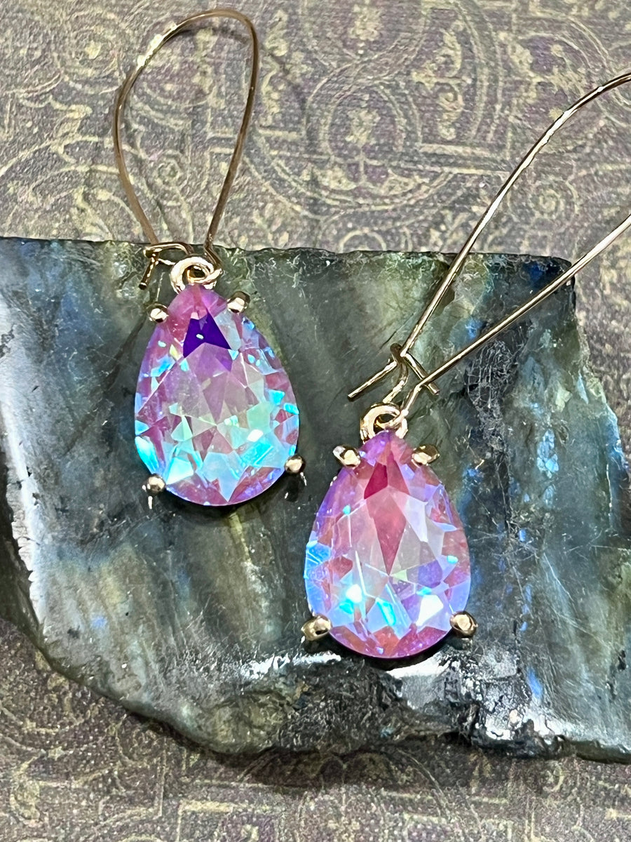 Chunky Crystal Gemstone Drop Earrings