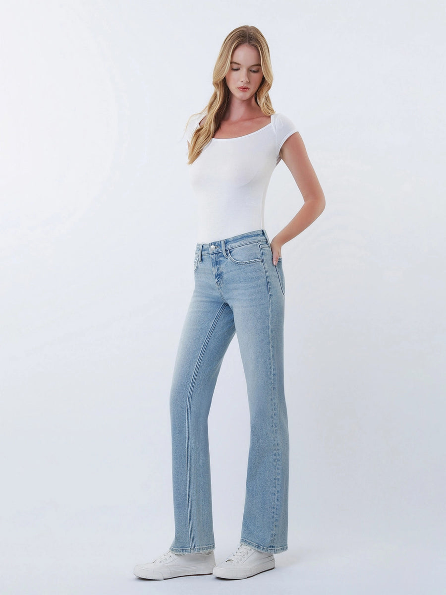 Slow Ride Low-Rise Straight Fit Jeans