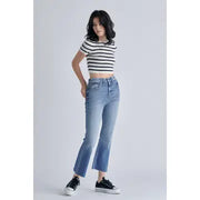 Tramp High Rise Crop Flare Jeans