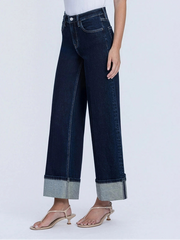 Miss Behavin' High Rise Cuffed Wide Leg Jeans