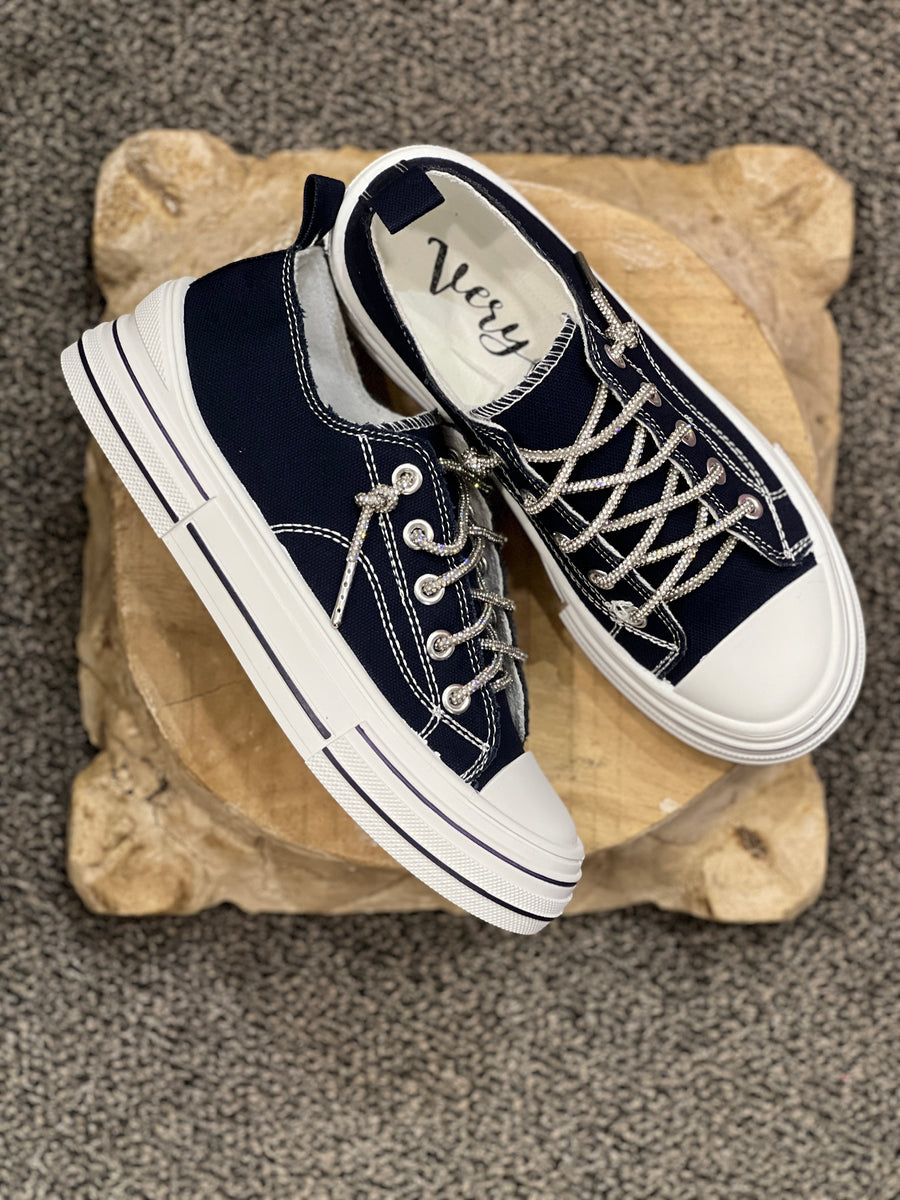 Aman Sparkle Lace Up Canvas Sneaker