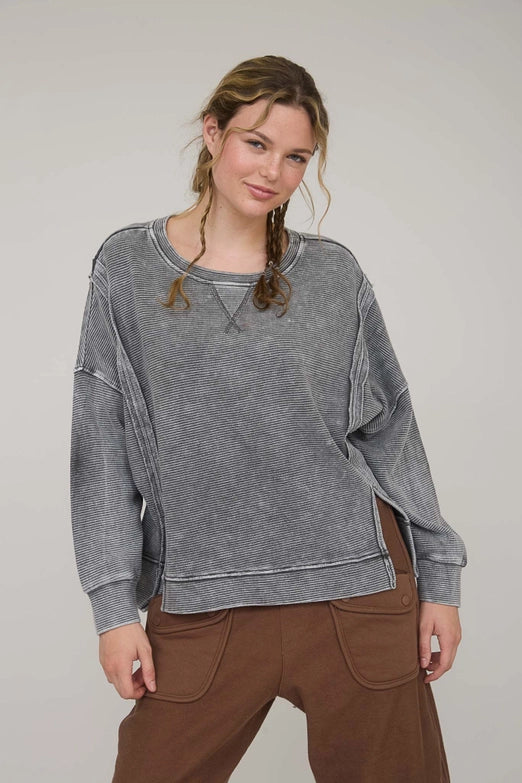 Raynie Textured Long Sleeve Top