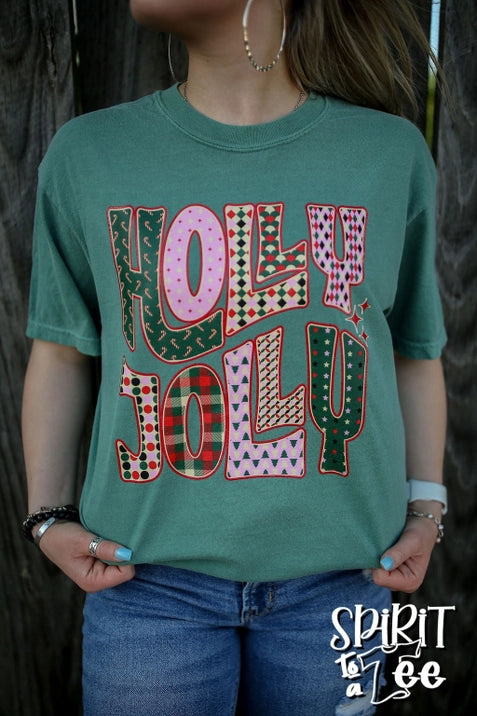 Holly Jolly Graphic Christmas Tee