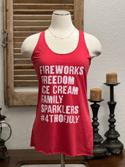 Fireworks Freedom Graphic Tank Tee