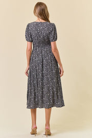 Davinna Ditzy Floral Print Midi Dress
