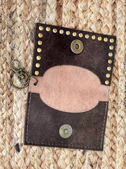 Keep It Gypsy RowdyRanch Becca Key Ring Card Case Wallet with Rivets
