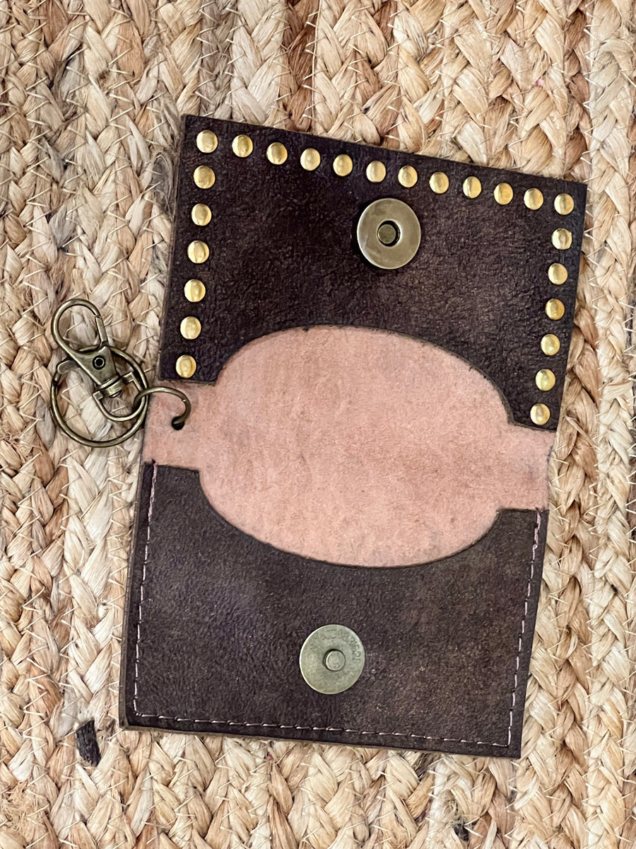 Keep It Gypsy RowdyRanch Becca Key Ring Card Case Wallet with Rivets