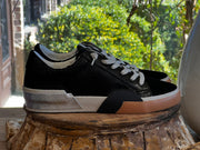 Zina Onyx Embossed Leather Sneaker