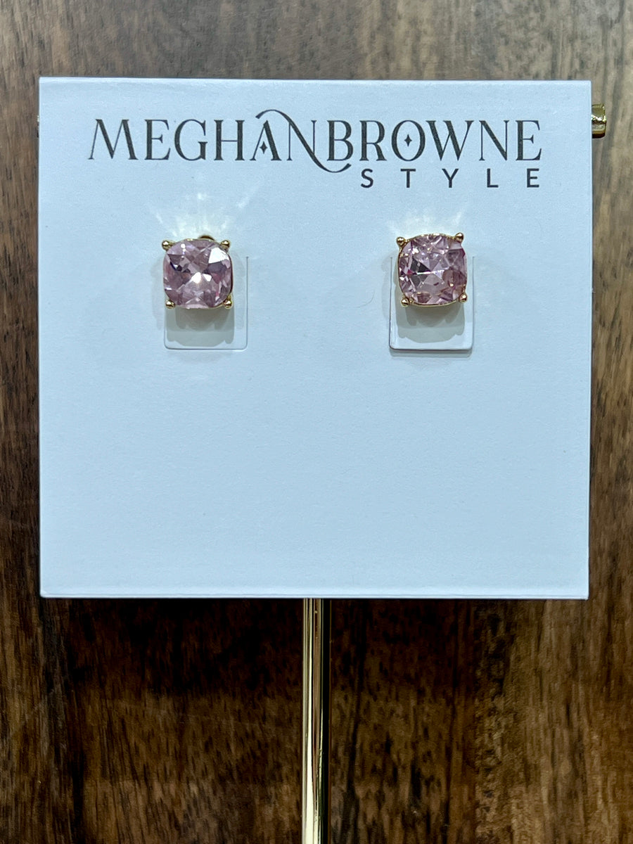 Meghan Browne Uma Pink Stud Earrings