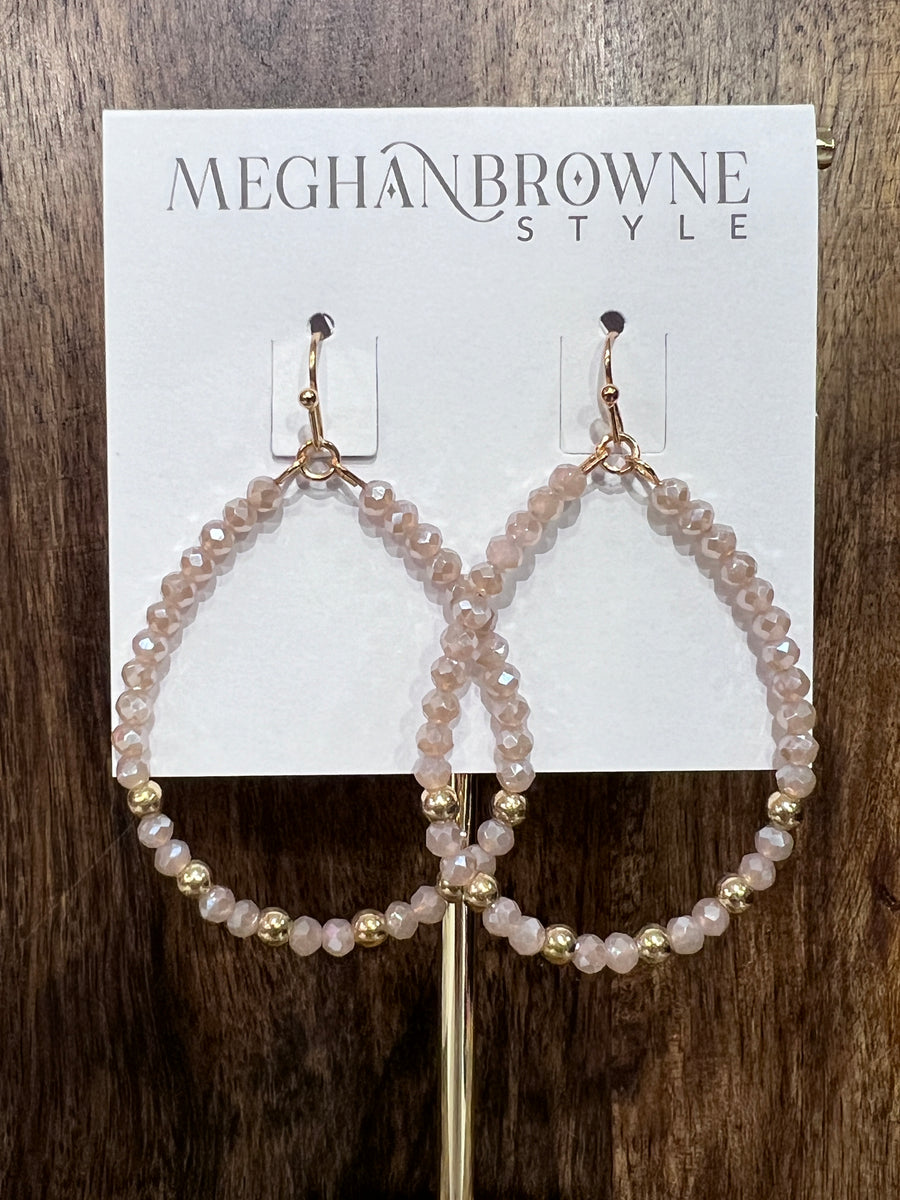 Meghan Browne Sacha Light Pink Beaded Earrings