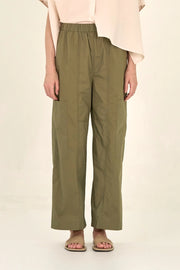 Fawn Seamed Cotton Cargo Pants