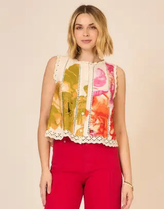 Beautiful Blooms Floral Sleeveless Top