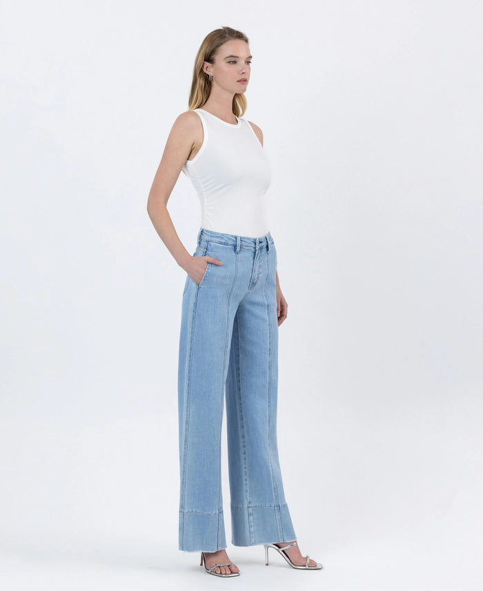 Falcon High Rise Trouser Wide Hem Jeans