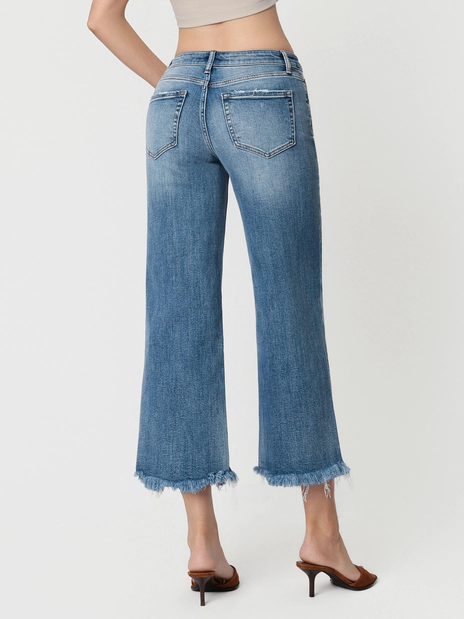 Born This Way High Rise Crop Wide Leg Jeans