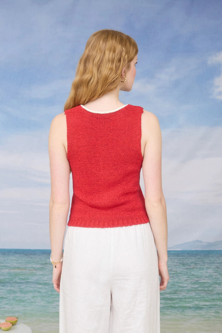 Liberty Infinity Keyhole Sleeveless Sweater Vest Top