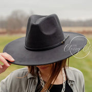 Madison Wide Brim Hat with Belts