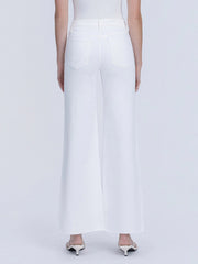 White Noise High Rise Stacked Waistband Wide Leg Jeans