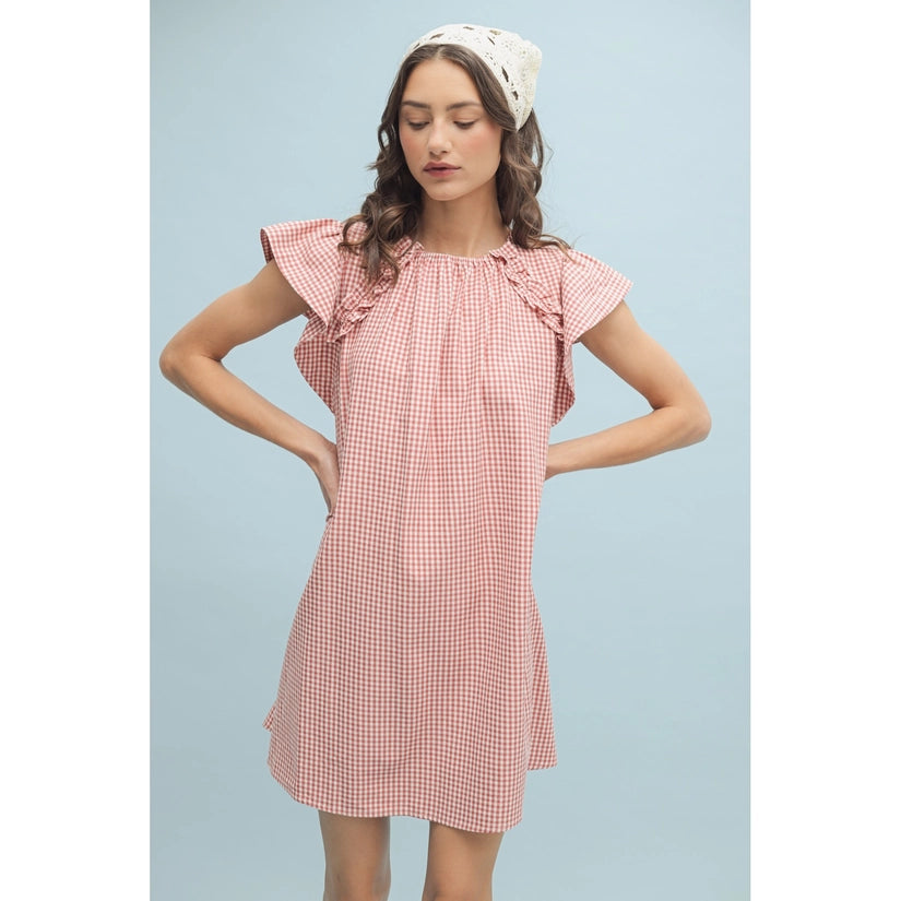 Gidget Gingham Ruffle Mini Dress