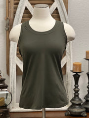 Olive Green ButterSoft Racerback Tank