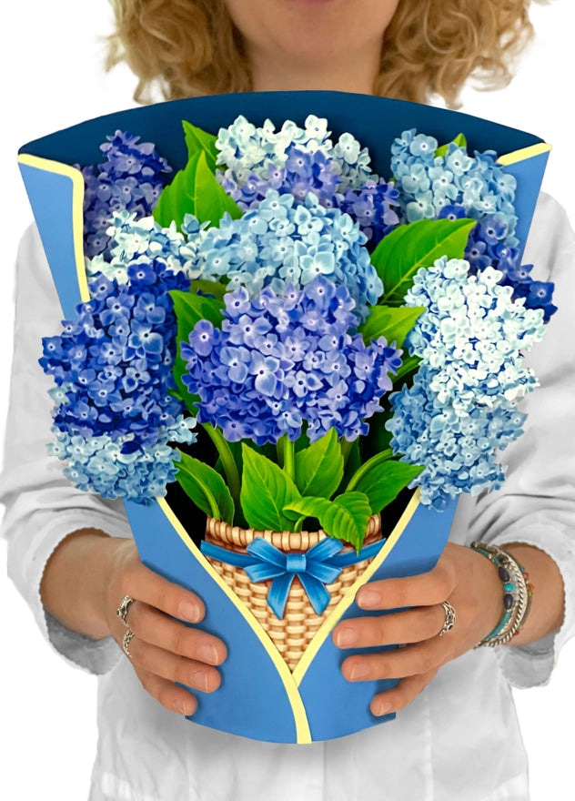 Nantucket Hydrangeas Pop Up Bouquet Card