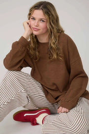 Chryslee Round Neck Knit Pullover Top