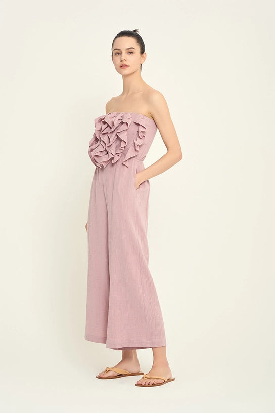 Blossom Ruffle Gauze Jumpsuit