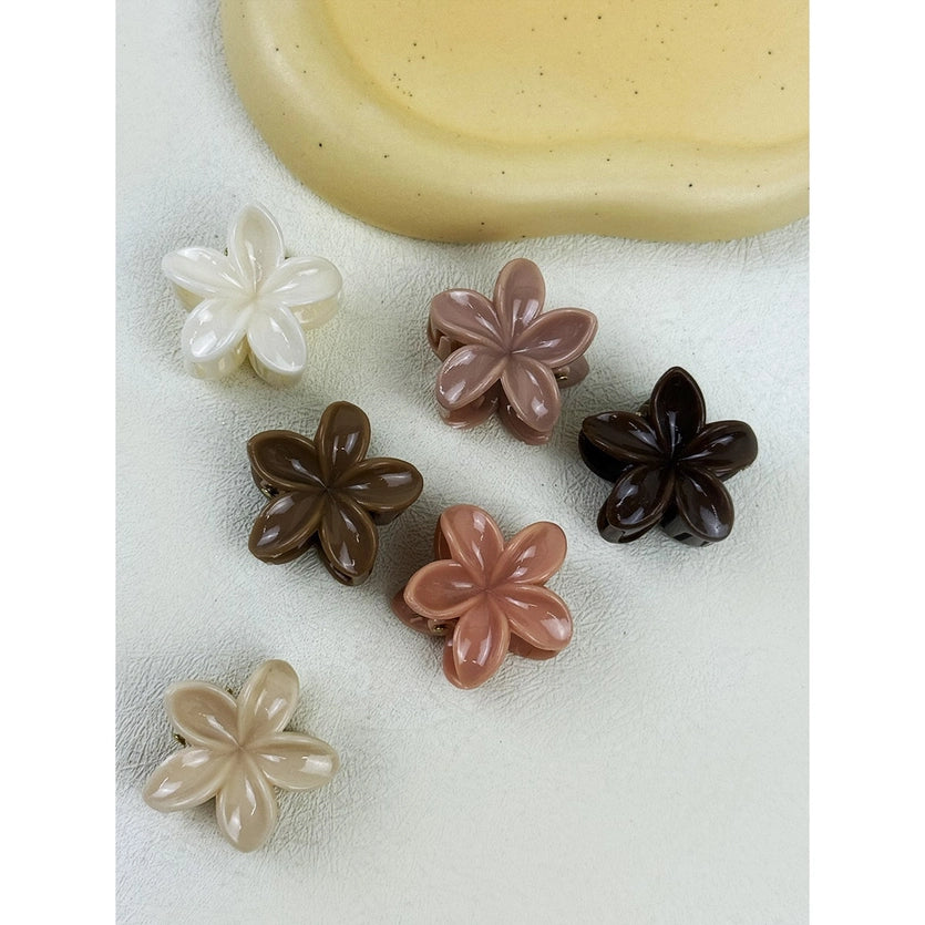 Honolulu Plumeria Mini Hair Claw Clip