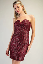 Rudie Strapless Sequin BodyCon Mini Dress