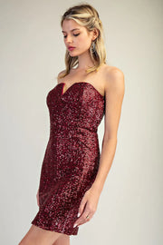 Rudie Strapless Sequin BodyCon Mini Dress