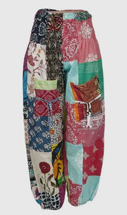 Jeannie Patchwork Harem Jogger Pants