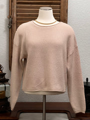 Londyn Classic Drop Shoulder Relaxed Crop Sweater