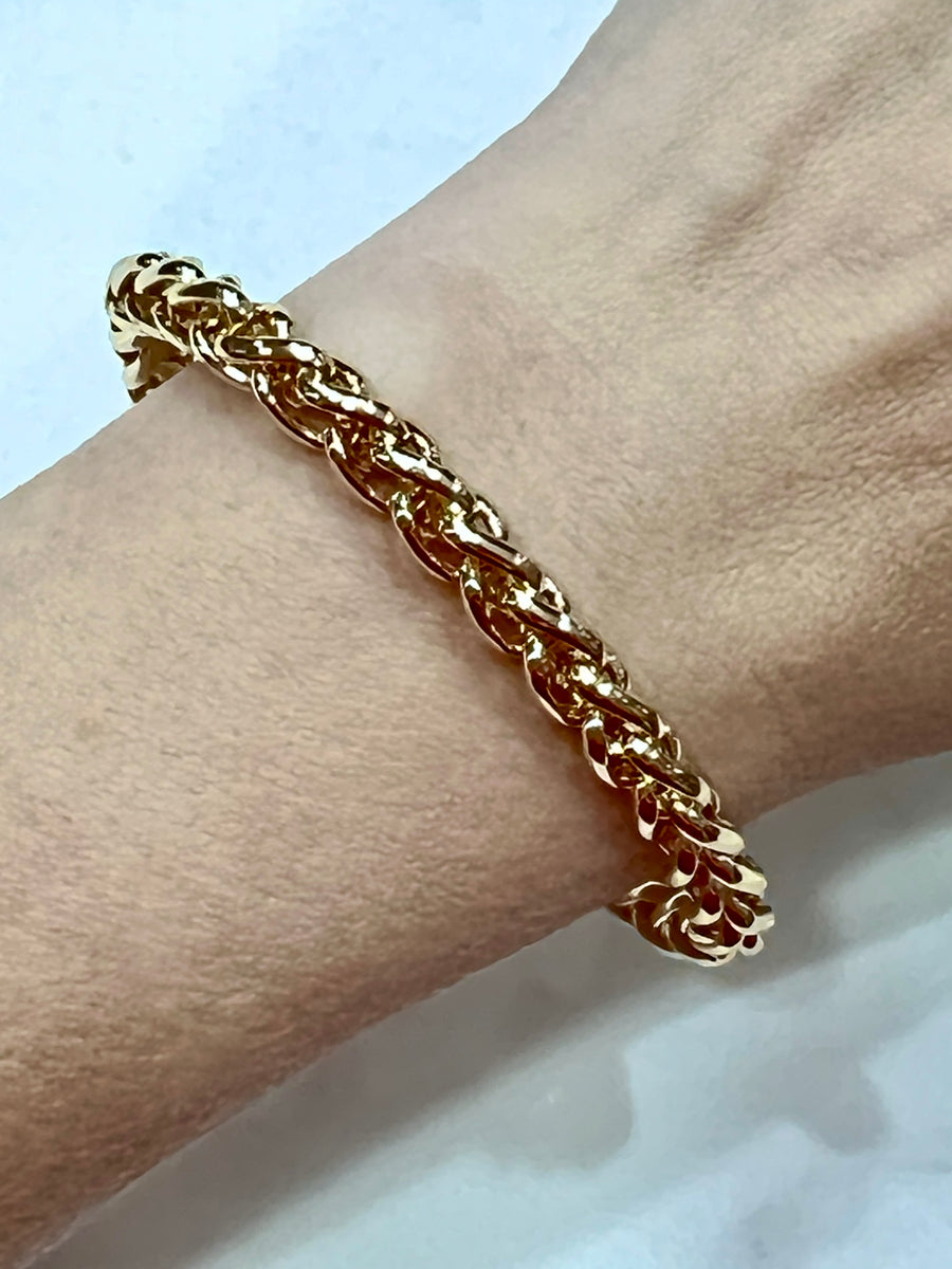 Box-Braided Metal Cuff Bracelet